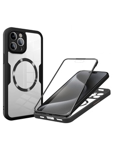 <span class=keywords><strong>Coque</strong></span> de téléphone magnétique 360° transparente intégrale <span class=keywords><strong>avant</strong></span> et arrière pour <span class=keywords><strong>iPhone</strong></span> 17 16 15 <span class=keywords><strong>11</strong></span> 12 13 14 <span class=keywords><strong>Pro</strong></span> <span class=keywords><strong>Max</strong></span> avec protection d'écran en silicone et acrylique - Product Image 2