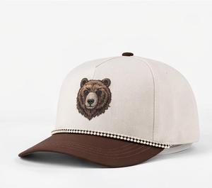 Casquette de baseball en coton structuré à 5 panneaux avec logo brodé personnalisé pour l'extérieur - Product Image 1