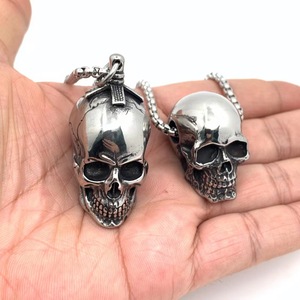 Skull Pendant Stainless Steel Themed Unisex <b>Necklace</b> Gift 216063 - Product Image 3