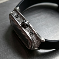 Montre mécanique squelette de luxe pour homme, sertie de diamants de haute qualité, avec boîtier en titane 6701, montre automatique de mode et d'affaires