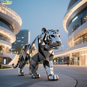 Zoo entrada decoración feroz vida silvestre arte Acero inoxidable Tigre estatua escultura - Product Image 2