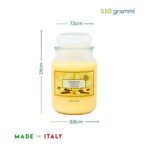 Vanilla Scented Glass <b>Jar</b> Candles 510g 3 Large <b>Jars</b> Made In Italy - Product Image 2