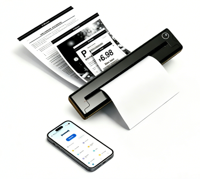 A4 Portable Label Mobile Photo Wireless Bt Printer Mini Pocket Thermal Printer