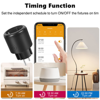 Prise UE Mini prise intelligente sans fil ABS prise WiFi télécommande minuterie moniteur d'alimentation prise murale intelligente courant nominal 16A