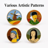 Désodorisant artistique pour voiture, clip magnétique métallique motif Van Gogh, diffuseur de parfum pour intérieur luxueux