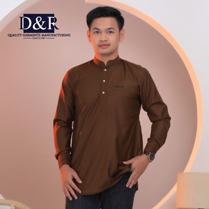 Bata holgada de manga larga Kurta de algodón para hombre de longitud media OEM para hombre musulmán diseño transpirable - Product Image 3