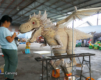 Costume de Dragon kawaia fait à la main, Costume de dinosaure astronomique pour le parc de thème