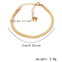 Bracelet en acier inoxydable simple à la mode pour femmes, accessoires de pendentif d'amour, vente chaude