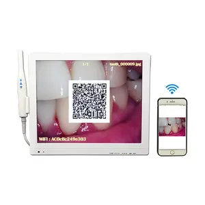 Aicreate A6W-X दंत Intraoral कैमरा के साथ 17 इंच एलसीडी मॉनिटर स्कैन QR कोड के लिए दंत तस्वीरें TF कार्ड भंडारण