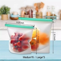 Sac de conservation alimentaire réutilisable en silicone pour réfrigérateur, vente en gros, sac de conservation pour lait maternel, sac carré OPP, offre spéciale