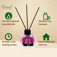 Diffuseur à Bâtonnets 120ml en Promotion, Parfum d'Intérieur, Bouteille en Verre, Huile Essentielle Cannelle Orange, Aromathérapie sans Flamme