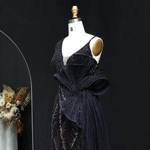 جانمبر LSZ062 غير المتماثلة V الرقبة مطرزة حورية البحر مساء حفلة موسيقية اللباس - Product Image 3