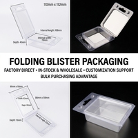 Boîte en PVC transparente pliable pour l'emballage d'appareils photo, d'enceintes, d'écouteurs et d'électronique grand public