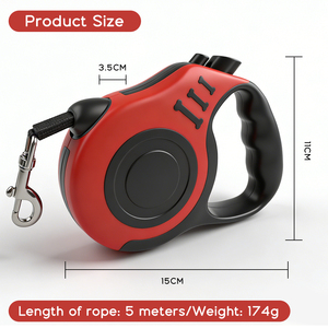 Guinzaglio Retrattile Resistente per Cani con Dispenser Rapido per Sacchetti Igienici e Ciotola Portatile - Materiale ABS+Nylon per Passeggiate Facili - Product Image 4