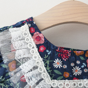 Tenues pour bébés, vêtements pour tout-petits, robes de demoiselle d'honneur, robes florales pour filles avec dentelle en filet - Product Image 5