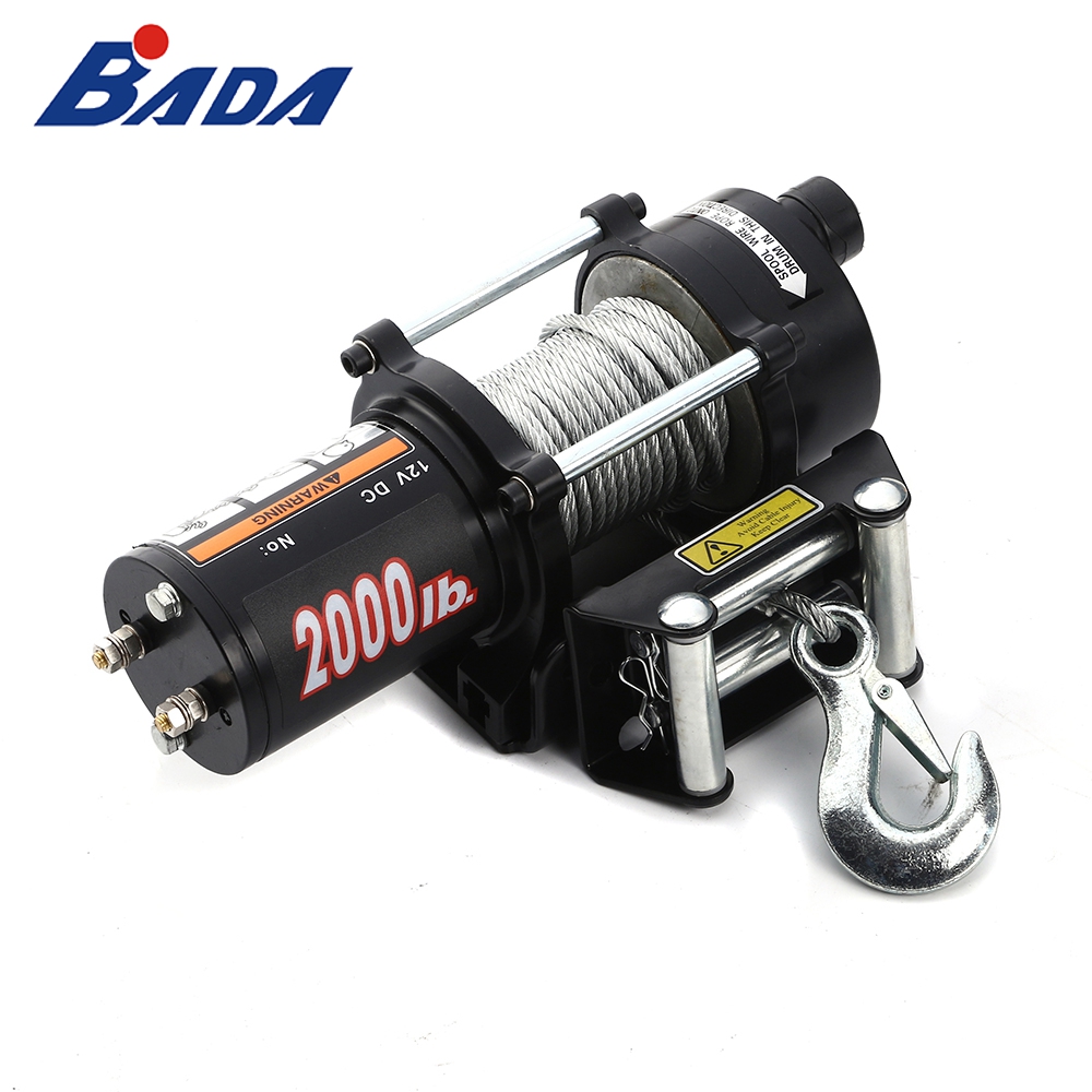 BADA 2000lbs 12 V/24 V автомобильная электрическая лебедка и синтетическая веревочка провода нержавеющей стали