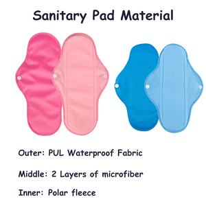 Babyshow Lot de 4 Serviettes Hygiéniques Maternité Réutilisables en Polaire Super Absorbantes Respirantes Anti-Fuites avec Ailettes <span class=keywords><strong>pour</strong></span> Femmes - Product Image 4