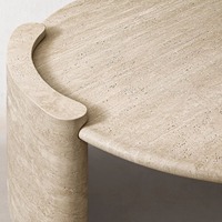 Table basse multifonctionnelle de style moderne et simple, de luxe léger, Wabi-Sabi, circulaire, pour salon, hôtel, appartement