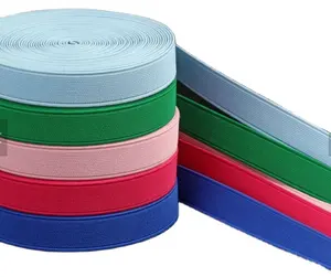 Kleurrijke Custom Gebreide Polyester Elastische Band Singels