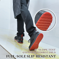 Chaussures de Chef CHUDUN en Dentelle Imperméables, Respirantes et Antidérapantes, avec Tige en Maille Volante Hiver, Doublure Polaire Haut de Gamme pour Cuisine, Anti-Odeur, Noires