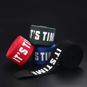 Factory custom printed boxing bandage cotton hand wrap boxing customized fast boxing wraps elastic 3m 4.5m 5m