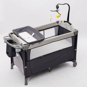 Cuna Portátil Plegable Multifuncional para Bebés con Cama Grande Adaptable y Doble Capa para Bebés de 0 a 36 Meses - Product Image 1