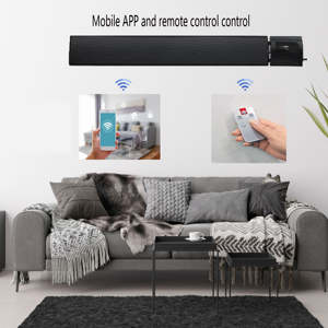 Pemanas Dinding/Plafon Tanpa Bingkai 1800W dengan Kontrol Jarak Jauh, Pemanas Inframerah Jauh Listrik, Aluminium Karbon, Penerangan, Dipasang di Dinding - Product Image 4
