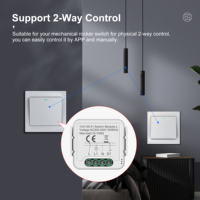 GIRIER Tuya DIY Interruptor de Luz Inteligente WiFi de 1, 2, 3 o 4 Canales, Requiere Cable Neutro/Sin Cable Neutro