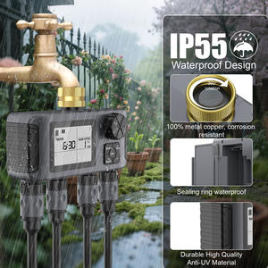 Controlador de Riego Inteligente J&R para Jardín Exterior con 4 Zonas Programables Independientes y Temporizador para Manguera de Agua - Product Image 5