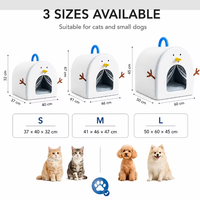 Nouveau Nid d'été climatisé pour animaux de compagnie, semi-fermé et détachable, lit pour chat toutes saisons, maison pour chatons et grands chats