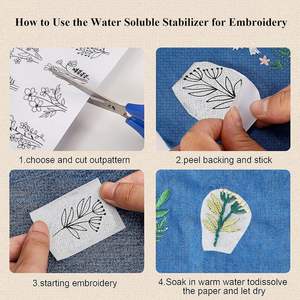 Stabilisateur de broderie soluble dans l'eau durable, populaire pour les étiquettes de vêtements, le positionnement des motifs, l'utilisation de stickers de transfert sur les chaussures, les expositions - Product Image 5