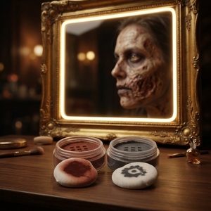 Poudre fixante mate professionnelle non toxique et végane pour effets de maquillage visage mortel SFX - Product Image 1