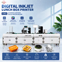 Nouvelle imprimante d'étiquettes UV à jet d'encre entièrement automatique pour couvercles de boîtes à lunch, machine d'impression numérique avec positionnement précis, graphiques personnalisés, QR