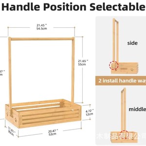 Percheros pequeños de bambú para ropa, percheros de madera para mascotas, mini percheros, cestas de almacenamiento al por mayor - Product Image 4
