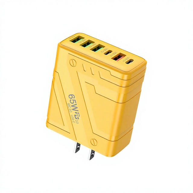 65W Multi Port 4 USB 2 Type-C GaN Fast Charging Wall Adapter for Mobile Phone Smart Watch & Earphone