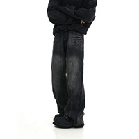 Pantalon en jean pour homme, coupe droite, avec coutures apparentes, style lecteur, fournisseur