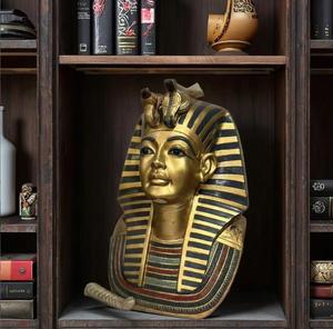Petite figurine de collection du roi <span class=keywords><strong>Tut</strong></span> égyptien, figurine de tête de pharaon égyptien, sculpture décorative pour la maison, art populaire, cadeau de festival - Product Image 3