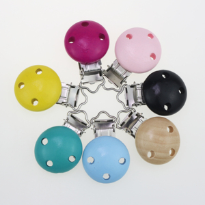 Accesorios de Moda para Bebés: Clip de Madera para Chupete, Extensión Decorativa con Cierre de Seguridad para Collares de Silicona - Product Image 3