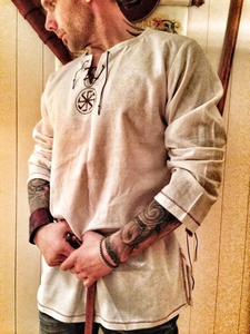 Chevalier Cosplay médiéval Costume tunique Halloween Costumes pour hommes adulte <span class=keywords><strong>Pirate</strong></span> déguisement fantaisie vêtements carnaval chemises - Product Image 3