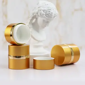 Empty Aluminum Jars With Screw Lids 5g 15g 30g 50g Nail Gel Jar Eye Cream Container Aluminum Cosmetic Jar With Inner Pp Or Glass