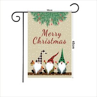 Drapeau de jardin rectangulaire personnalisé 30*45cm, impression design, décoration de Noël, Père Noël, bonhomme de neige, pour extérieur, jardin, cadeau