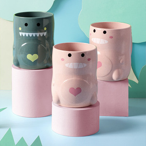 Cute Cartoon <b>Dinosaur</b> Toothbrush Cup 301-400ml Easy To Clean For Couples Bathroom Use - Product Image 4