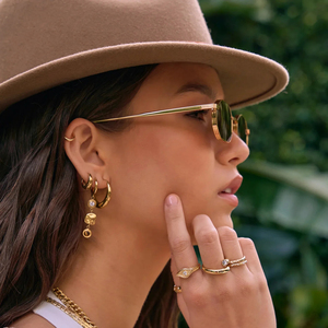 Hợp Thời Trang Hình Học Thống Nhất Vòng Mắt 14K Vàng 925 Sterling Silver Bạc Với Rhodium Mạ Cho Engagement Hoặc Cá Nhân Đám Cưới - Product Image 4