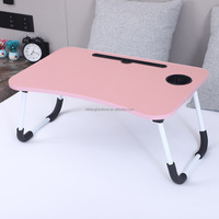 Support de tablette pliable moderne en MDF, table de lit portable réglable en bois, multifonctionnel pour dortoir, maison, bureau, école