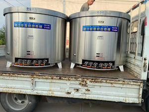 Bouilloire industrielle de veste de pot de mélangeur de cuisine avec l'agitateur Bouilloire revêtue électrique de chauffage de gaz avec l'agitateur - Product Image 5