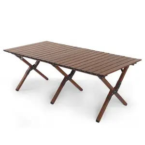 야외 알루미늄 경량 글램핑 휴대용 접이식 캠핑 테이블 및 의자 세트