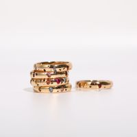 Bague élégante et simple en cuivre plaqué or, colorée, bijoux pour femmes, accessoires