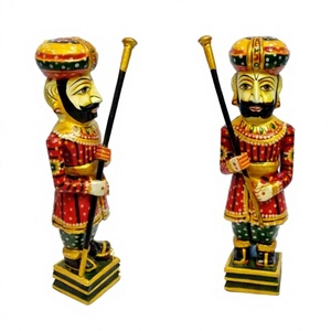Figura Decorativa de la Guardia Real de Rajastán, Estilo Art Deco, para Jubilación y Diwali - Product Image 1