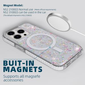 Fabrication de coques de téléphone portable magnétiques scintillantes pour tous types de téléphones pour filles pour iPhone 15 14 13 Pro Max - Product Image 5