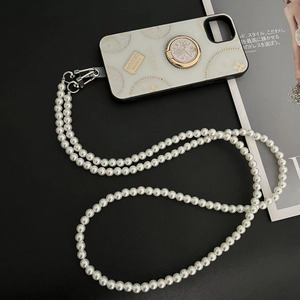 Chaîne de luxe perlée <span class=keywords><strong>pour</strong></span> <span class=keywords><strong>téléphone</strong></span> <span class=keywords><strong>portable</strong></span>, cordon universel mignon long ou court, lanière de cou ou de poignet <span class=keywords><strong>pour</strong></span> étui de <span class=keywords><strong>téléphone</strong></span> <span class=keywords><strong>portable</strong></span> - Product Image 2